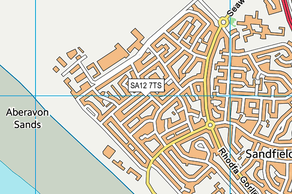SA12 7TS map - OS VectorMap District (Ordnance Survey) SA12 7TS map - OS VectorMap District (Ordnance Survey)