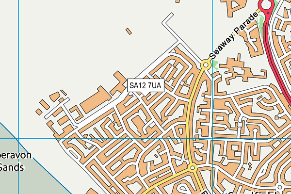 SA12 7UA map - OS VectorMap District (Ordnance Survey) SA12 7UA map - OS VectorMap District (Ordnance Survey)