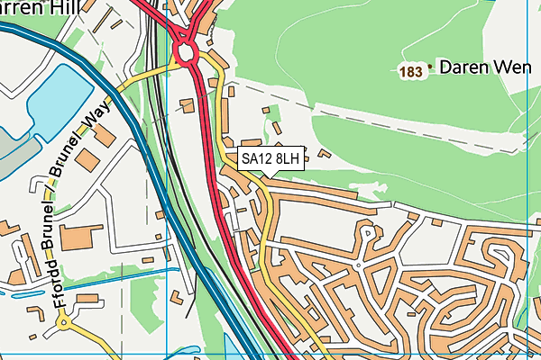 SA12 8LH map - OS VectorMap District (Ordnance Survey) SA12 8LH map - OS VectorMap District (Ordnance Survey)