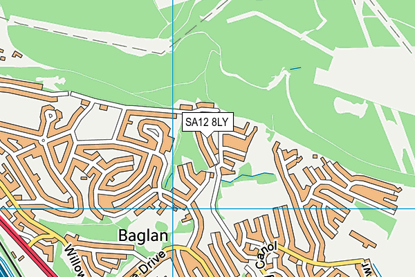 SA12 8LY map - OS VectorMap District (Ordnance Survey) SA12 8LY map - OS VectorMap District (Ordnance Survey)