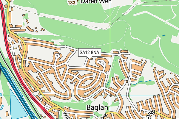 SA12 8NA map - OS VectorMap District (Ordnance Survey) SA12 8NA map - OS VectorMap District (Ordnance Survey)