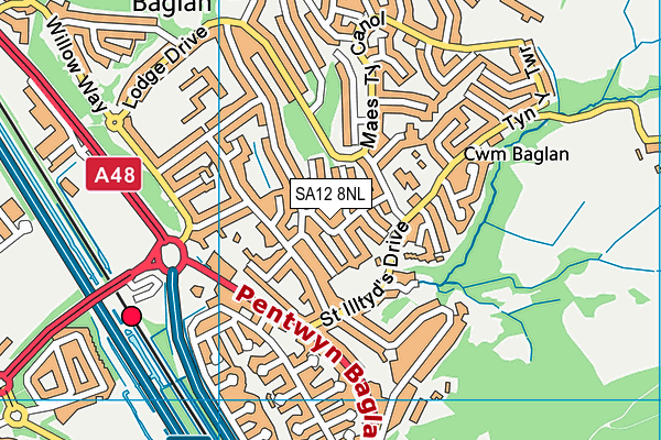 SA12 8NL map - OS VectorMap District (Ordnance Survey) SA12 8NL map - OS VectorMap District (Ordnance Survey)