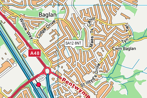 SA12 8NT map - OS VectorMap District (Ordnance Survey) SA12 8NT map - OS VectorMap District (Ordnance Survey)