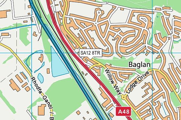 SA12 8TR map - OS VectorMap District (Ordnance Survey) SA12 8TR map - OS VectorMap District (Ordnance Survey)