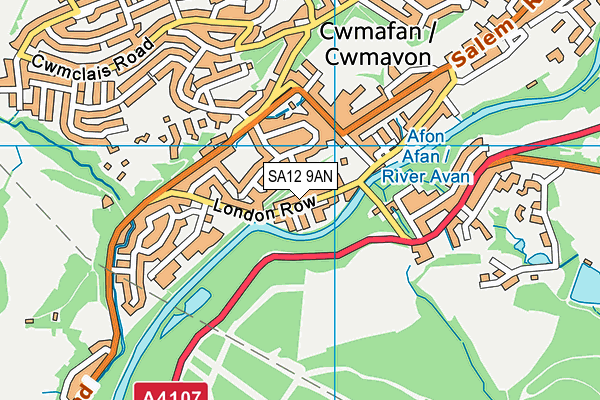 SA12 9AN map - OS VectorMap District (Ordnance Survey) SA12 9AN map - OS VectorMap District (Ordnance Survey)