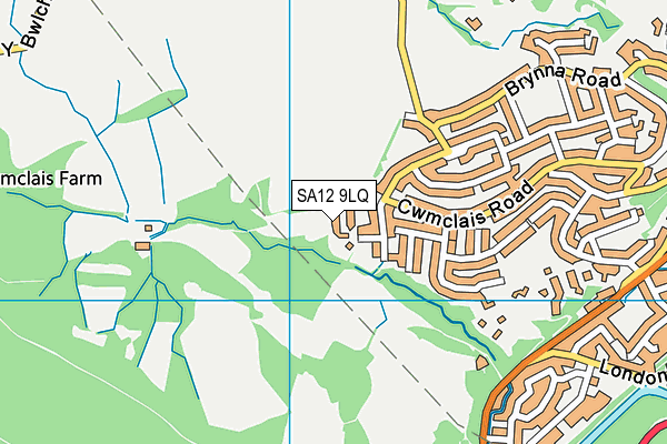 SA12 9LQ map - OS VectorMap District (Ordnance Survey)