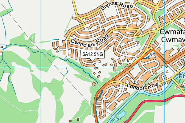 SA12 9NG map - OS VectorMap District (Ordnance Survey) SA12 9NG map - OS VectorMap District (Ordnance Survey)