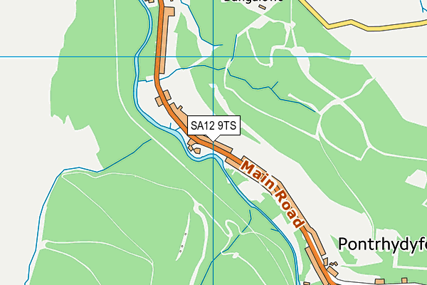 SA12 9TS map - OS VectorMap District (Ordnance Survey) SA12 9TS map - OS VectorMap District (Ordnance Survey)