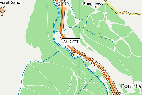 SA12 9TT map - OS VectorMap District (Ordnance Survey) SA12 9TT map - OS VectorMap District (Ordnance Survey)