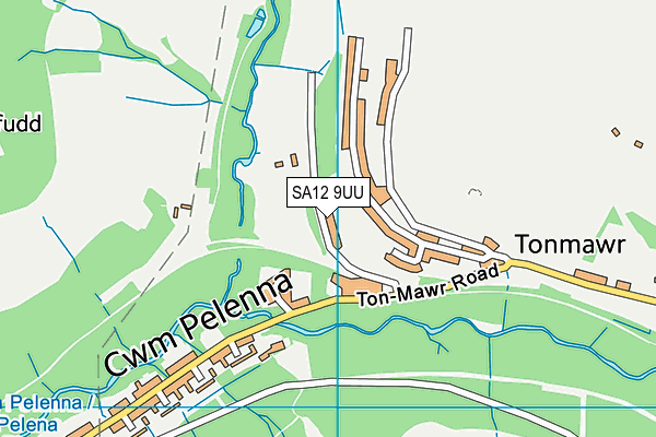 SA12 9UU map - OS VectorMap District (Ordnance Survey) SA12 9UU map - OS VectorMap District (Ordnance Survey)