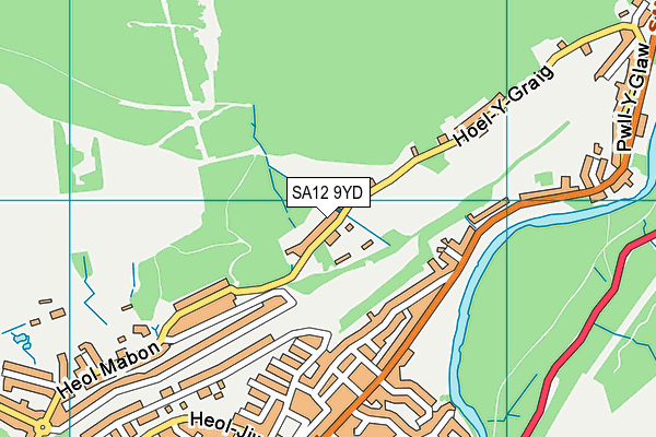 SA12 9YD map - OS VectorMap District (Ordnance Survey) SA12 9YD map - OS VectorMap District (Ordnance Survey)