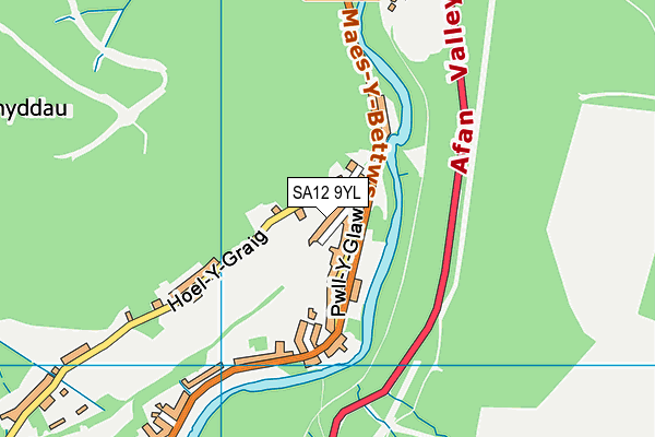 SA12 9YL map - OS VectorMap District (Ordnance Survey) SA12 9YL map - OS VectorMap District (Ordnance Survey)