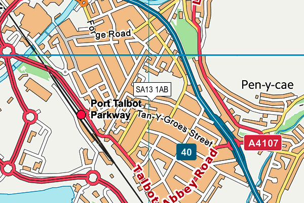 SA13 1AB map - OS VectorMap District (Ordnance Survey) SA13 1AB map - OS VectorMap District (Ordnance Survey)