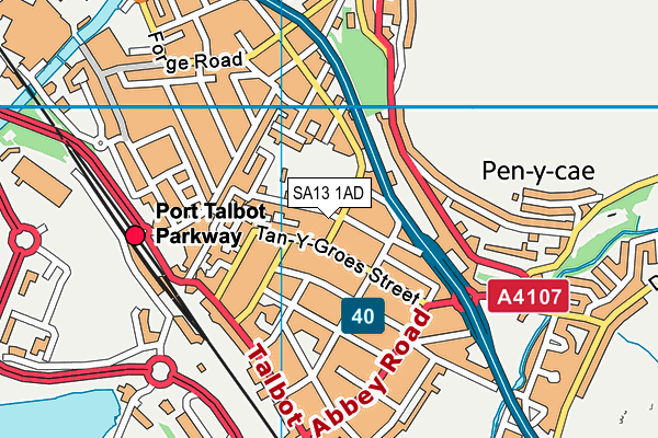 SA13 1AD map - OS VectorMap District (Ordnance Survey) SA13 1AD map - OS VectorMap District (Ordnance Survey)