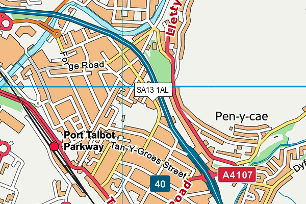 SA13 1AL map - OS VectorMap District (Ordnance Survey) SA13 1AL map - OS VectorMap District (Ordnance Survey)