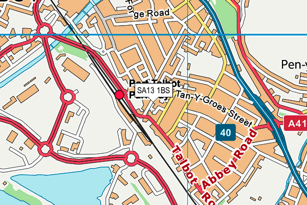 SA13 1BS map - OS VectorMap District (Ordnance Survey) SA13 1BS map - OS VectorMap District (Ordnance Survey)