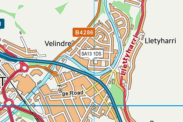 SA13 1DS map - OS VectorMap District (Ordnance Survey) SA13 1DS map - OS VectorMap District (Ordnance Survey)