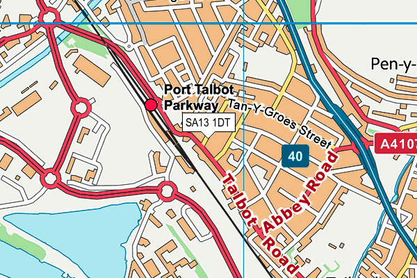 SA13 1DT map - OS VectorMap District (Ordnance Survey) SA13 1DT map - OS VectorMap District (Ordnance Survey)