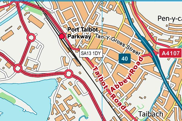 SA13 1DY map - OS VectorMap District (Ordnance Survey) SA13 1DY map - OS VectorMap District (Ordnance Survey)