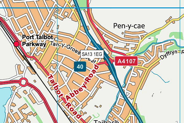 SA13 1EG map - OS VectorMap District (Ordnance Survey) SA13 1EG map - OS VectorMap District (Ordnance Survey)