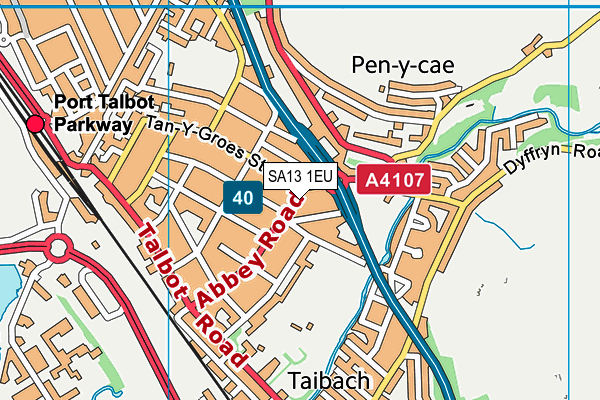 SA13 1EU map - OS VectorMap District (Ordnance Survey) SA13 1EU map - OS VectorMap District (Ordnance Survey)