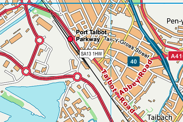 SA13 1HW map - OS VectorMap District (Ordnance Survey) SA13 1HW map - OS VectorMap District (Ordnance Survey)