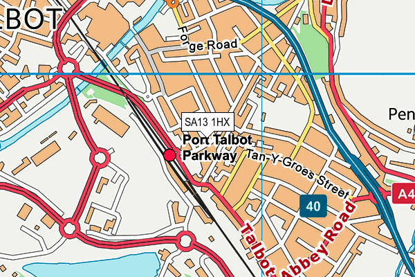 SA13 1HX map - OS VectorMap District (Ordnance Survey) SA13 1HX map - OS VectorMap District (Ordnance Survey)