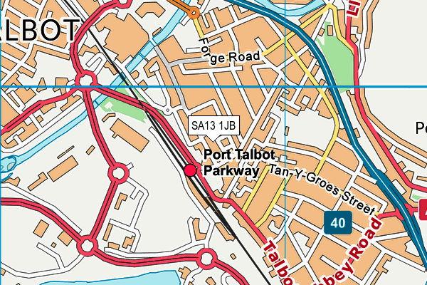 SA13 1JB map - OS VectorMap District (Ordnance Survey) SA13 1JB map - OS VectorMap District (Ordnance Survey)