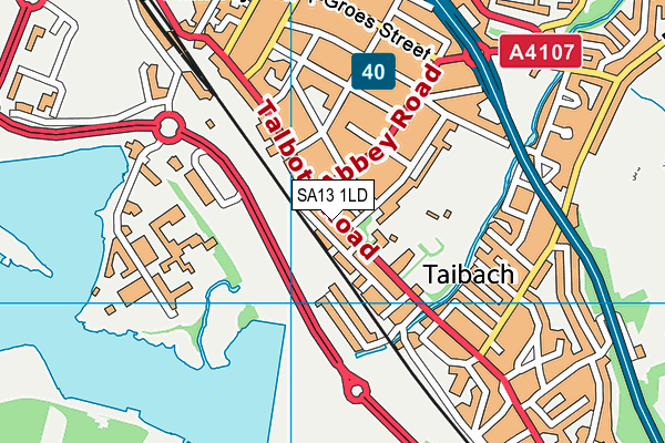 SA13 1LD map - OS VectorMap District (Ordnance Survey) SA13 1LD map - OS VectorMap District (Ordnance Survey)