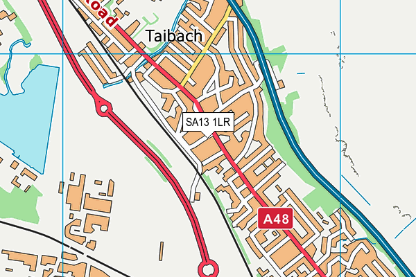SA13 1LR map - OS VectorMap District (Ordnance Survey) SA13 1LR map - OS VectorMap District (Ordnance Survey)
