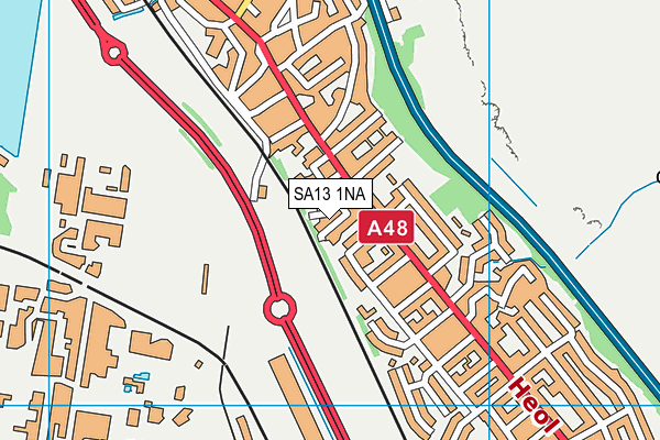 SA13 1NA map - OS VectorMap District (Ordnance Survey) SA13 1NA map - OS VectorMap District (Ordnance Survey)