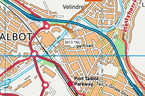 SA13 1NU map - OS VectorMap District (Ordnance Survey) SA13 1NU map - OS VectorMap District (Ordnance Survey)