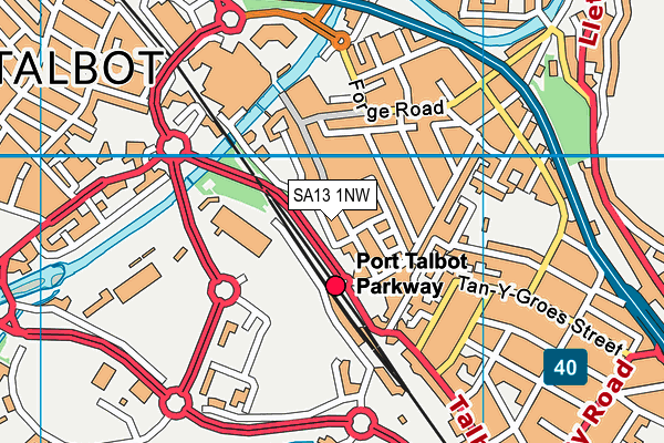 SA13 1NW map - OS VectorMap District (Ordnance Survey)