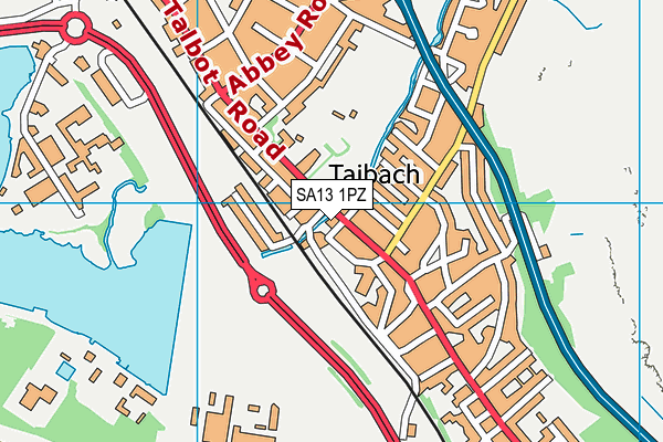 SA13 1PZ map - OS VectorMap District (Ordnance Survey) SA13 1PZ map - OS VectorMap District (Ordnance Survey)