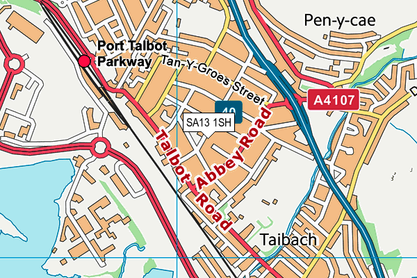 SA13 1SH map - OS VectorMap District (Ordnance Survey) SA13 1SH map - OS VectorMap District (Ordnance Survey)