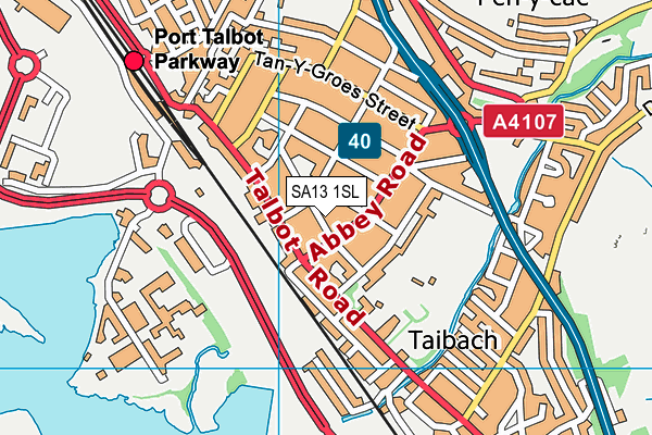 SA13 1SL map - OS VectorMap District (Ordnance Survey) SA13 1SL map - OS VectorMap District (Ordnance Survey)