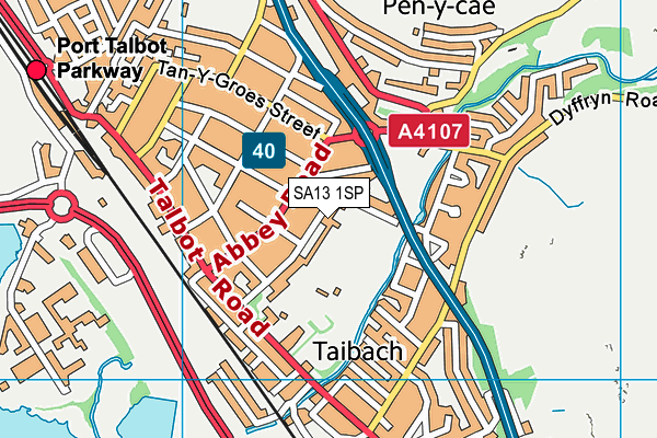 SA13 1SP map - OS VectorMap District (Ordnance Survey) SA13 1SP map - OS VectorMap District (Ordnance Survey)