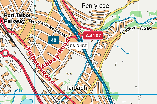 SA13 1ST map - OS VectorMap District (Ordnance Survey) SA13 1ST map - OS VectorMap District (Ordnance Survey)