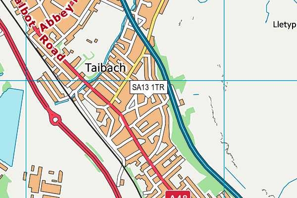 SA13 1TR map - OS VectorMap District (Ordnance Survey) SA13 1TR map - OS VectorMap District (Ordnance Survey)