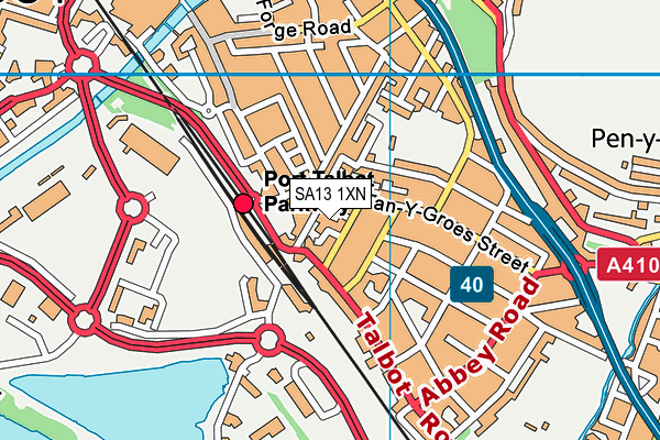 SA13 1XN map - OS VectorMap District (Ordnance Survey) SA13 1XN map - OS VectorMap District (Ordnance Survey)
