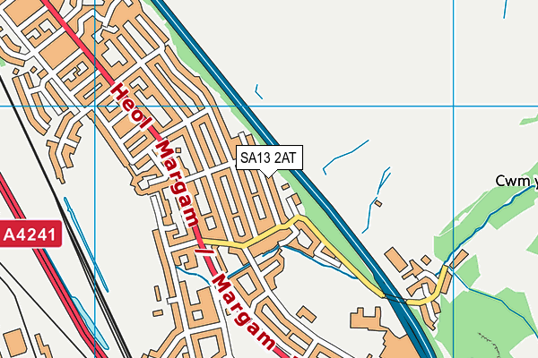 SA13 2AT map - OS VectorMap District (Ordnance Survey) SA13 2AT map - OS VectorMap District (Ordnance Survey)