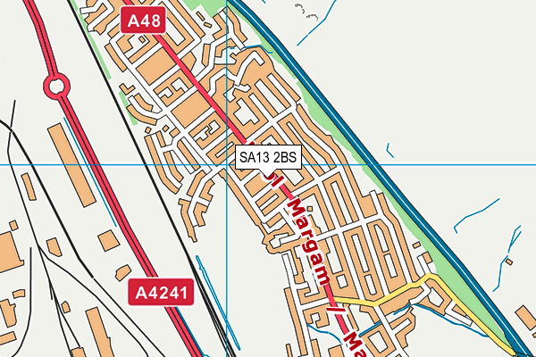 SA13 2BS map - OS VectorMap District (Ordnance Survey) SA13 2BS map - OS VectorMap District (Ordnance Survey)