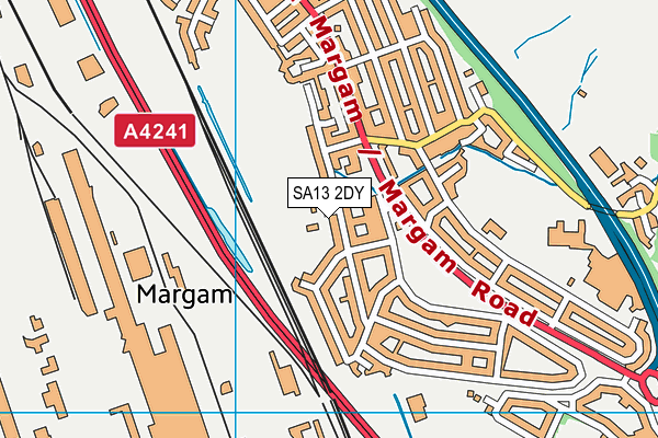 SA13 2DY map - OS VectorMap District (Ordnance Survey) SA13 2DY map - OS VectorMap District (Ordnance Survey)