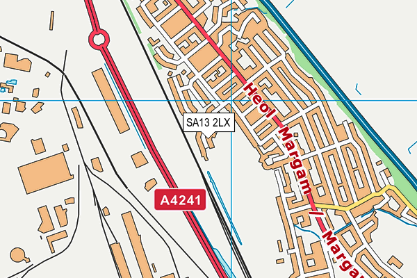 SA13 2LX map - OS VectorMap District (Ordnance Survey) SA13 2LX map - OS VectorMap District (Ordnance Survey)