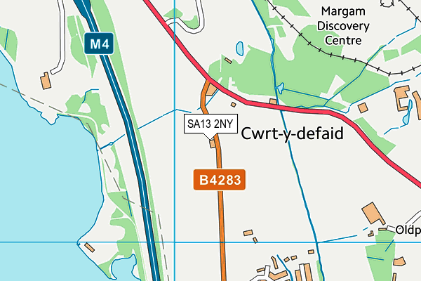 SA13 2NY map - OS VectorMap District (Ordnance Survey) SA13 2NY map - OS VectorMap District (Ordnance Survey)