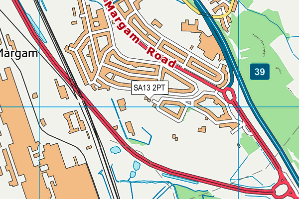 SA13 2PT map - OS VectorMap District (Ordnance Survey) SA13 2PT map - OS VectorMap District (Ordnance Survey)