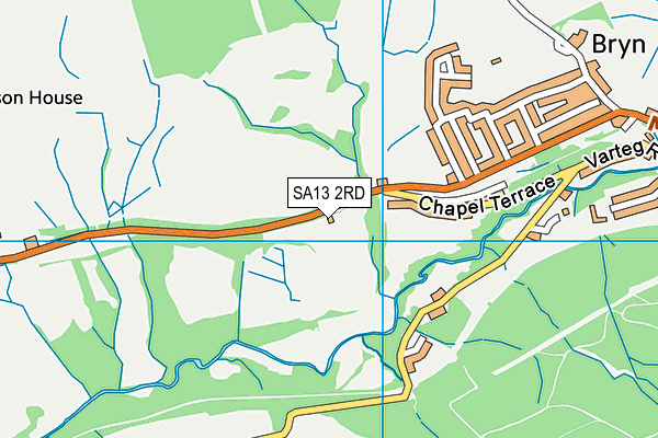SA13 2RD map - OS VectorMap District (Ordnance Survey) SA13 2RD map - OS VectorMap District (Ordnance Survey)