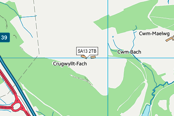 SA13 2TB map - OS VectorMap District (Ordnance Survey) SA13 2TB map - OS VectorMap District (Ordnance Survey)