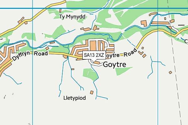 SA13 2XZ map - OS VectorMap District (Ordnance Survey) SA13 2XZ map - OS VectorMap District (Ordnance Survey)
