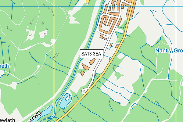 SA13 3EA map - OS VectorMap District (Ordnance Survey) SA13 3EA map - OS VectorMap District (Ordnance Survey)